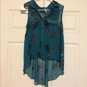 Floral Hi-Lo tank Top
